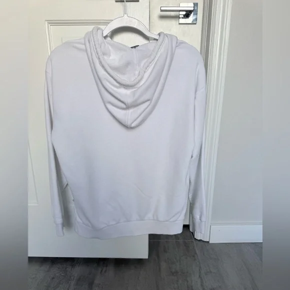 Puma Womens White Logo Hoodie Sweatshirt Casual Comfort Size XS - Picture 4 of 13